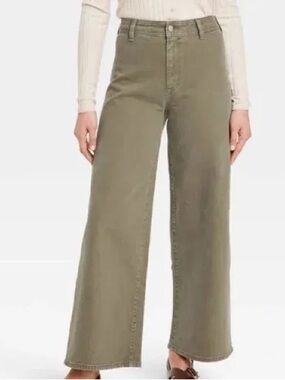Universal Thread Sailor High Rise pants Olive Green size 6